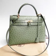 Hermès Kelly 32 Ostrich Sellier 